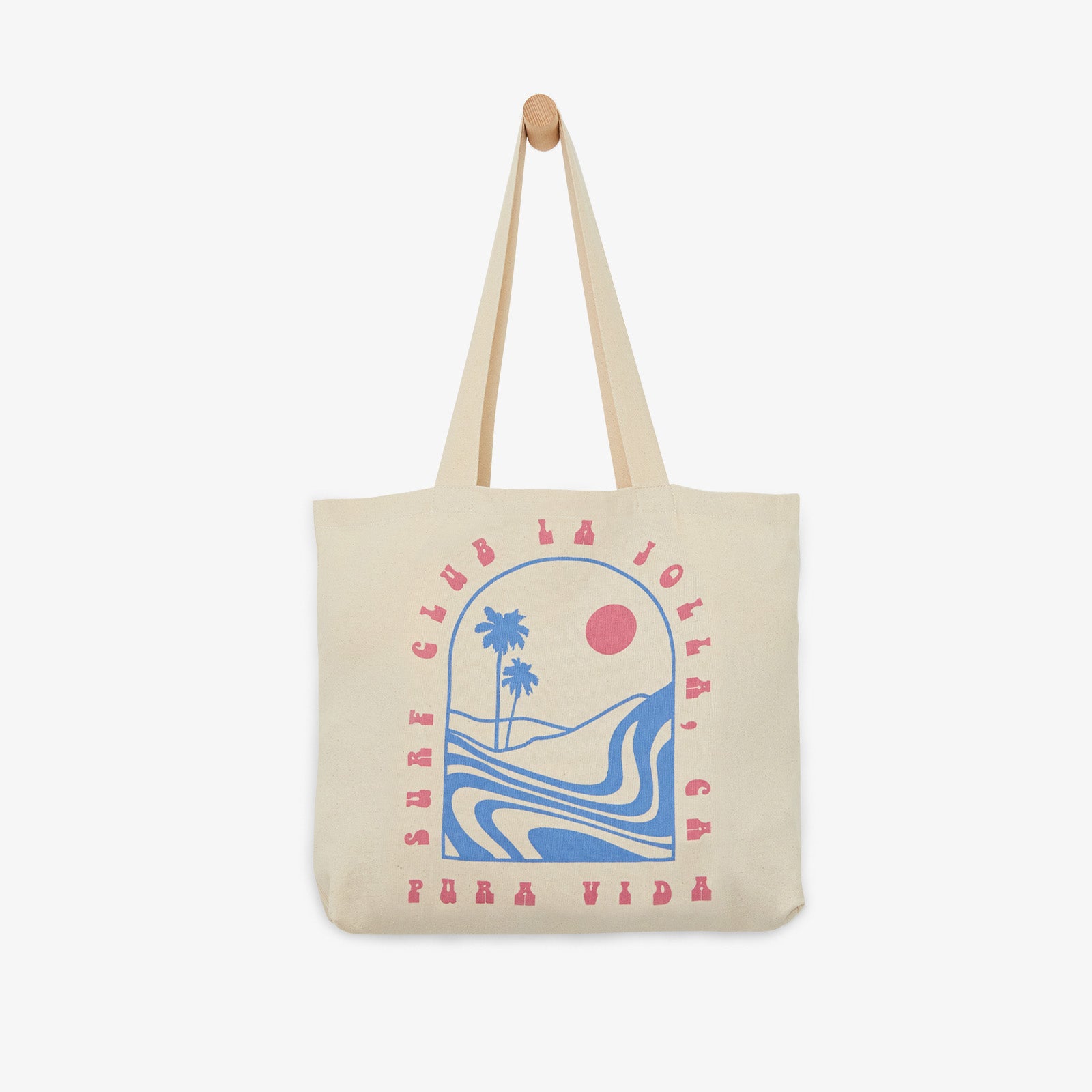 Surf Pink Canvas Tote