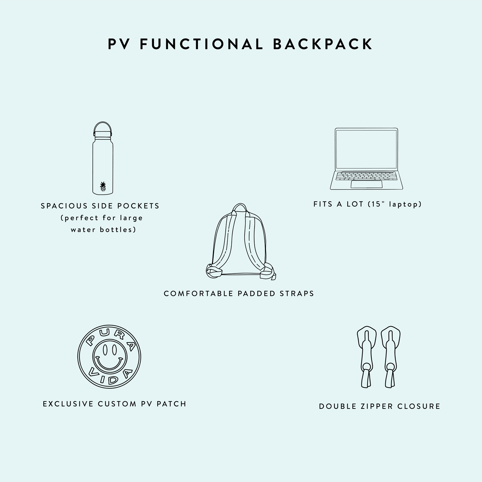 Watercolor Functional Backpack