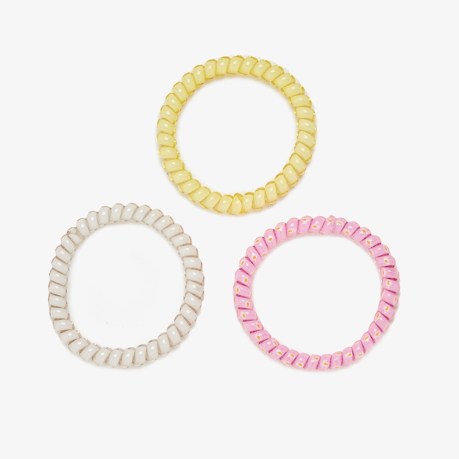 Daisy Coil Scrunchies (Set of 3)