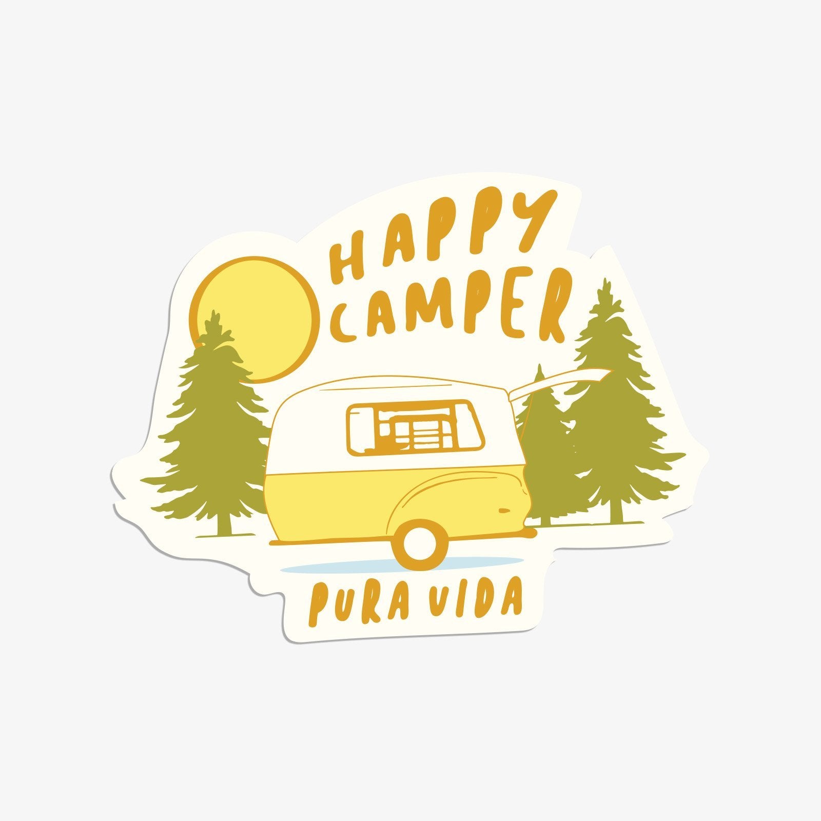 PV Happy Camper Sticker